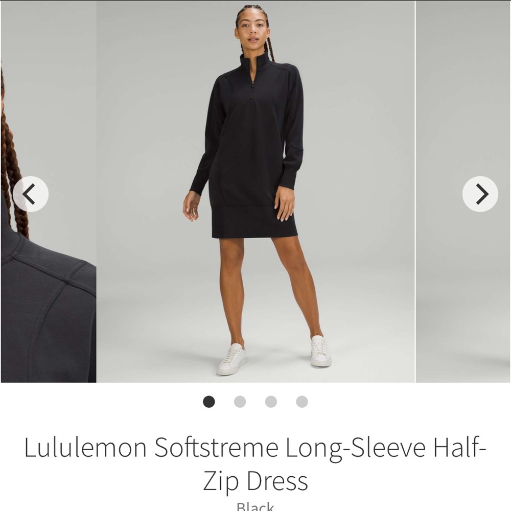 lululemon athletica softstreme long sleeve half zip dress